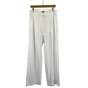 J.Crew Womens White Linen Blend Wide-Leg Trousers Size 6 New With Tags